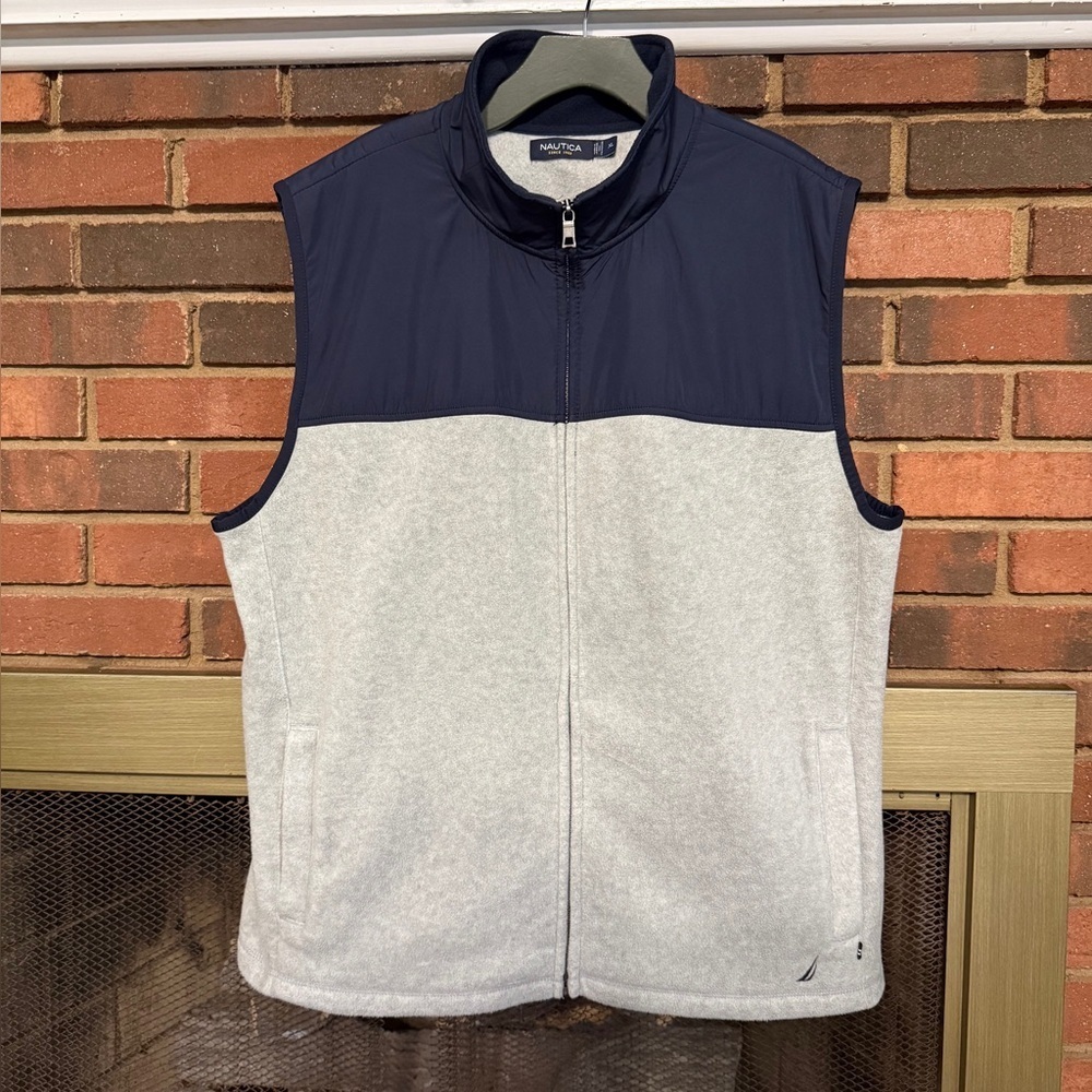 #2) Men's Navy and Gray Sweater Vest XL excellent condition